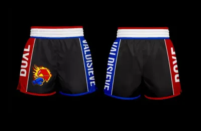 Custom satin boxing shorts hero photo, boxing club uniform manufacturing, Wears For You, Sialkot Pakistan