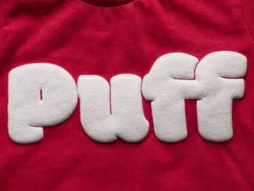 Raised 3D puff print lettering on a garment, 3D puff printing, Wears For You, Sialkot Pakistan