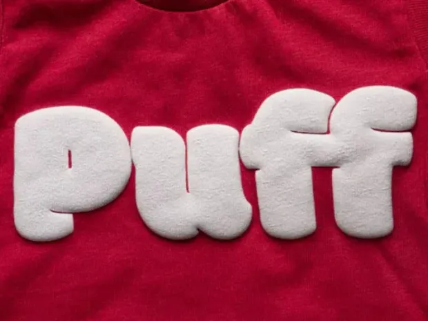 Raised 3D puff print lettering on a garment, 3D puff printing, Wears For You, Sialkot Pakistan