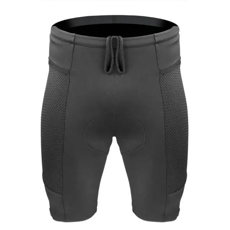 Charcoal cycling shorts with a drawcord waistband, custom cycling shorts and tights, Wears For You, Sialkot Pakistan