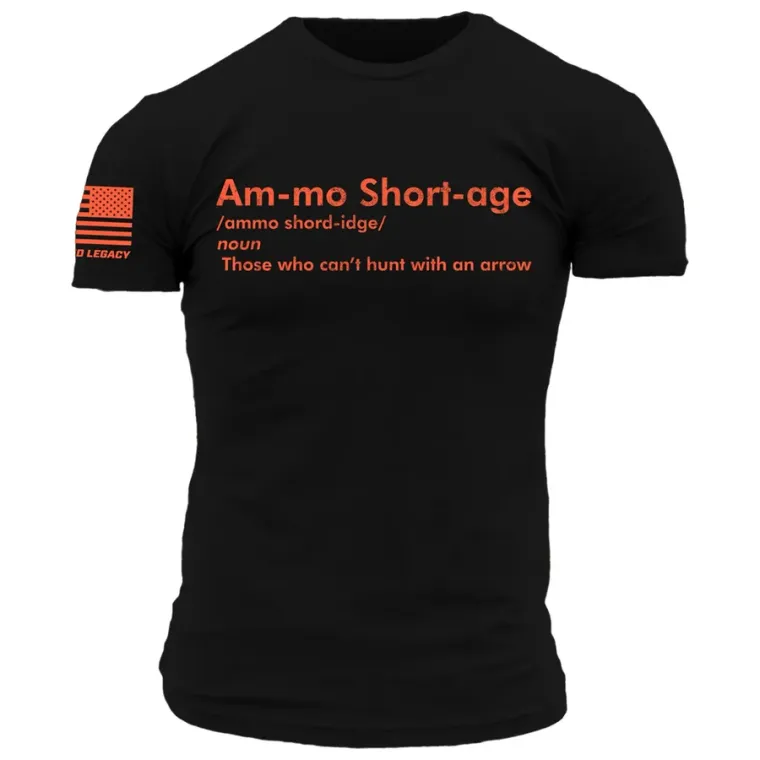 Black t-shirt with an orange printed slogan graphic on the chest, custom printed t-shirt manufacturing, Wears For You, Sialkot Pakistan
