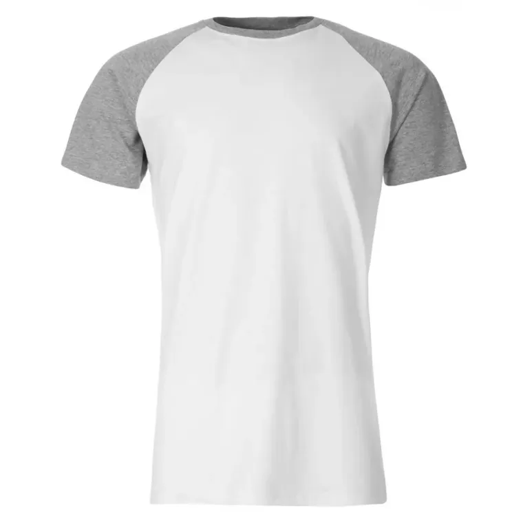 White and grey raglan sleeve t-shirt, custom raglan t-shirt manufacturing, Wears For You, Sialkot Pakistan
