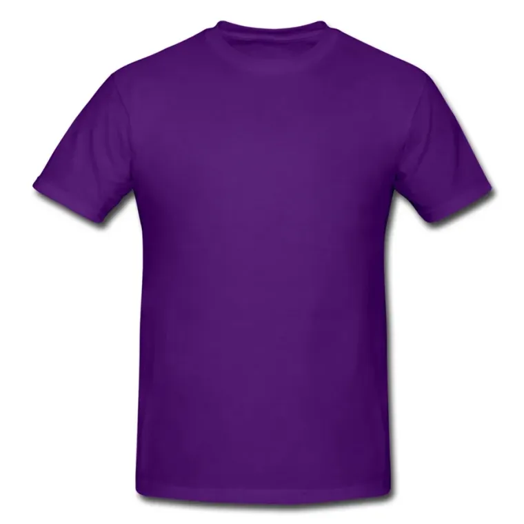 Purple crew neck t-shirt shown flat, custom colour t-shirt manufacturing, Wears For You, Sialkot Pakistan