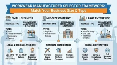 Framework for choosing the right workwear manufacturer for your business size