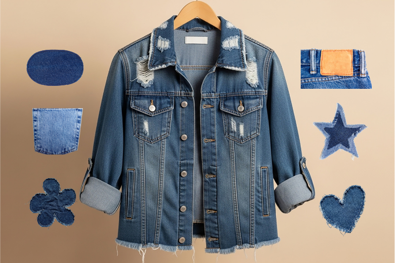 Distressed Denim Patch clothing by WearsForYou