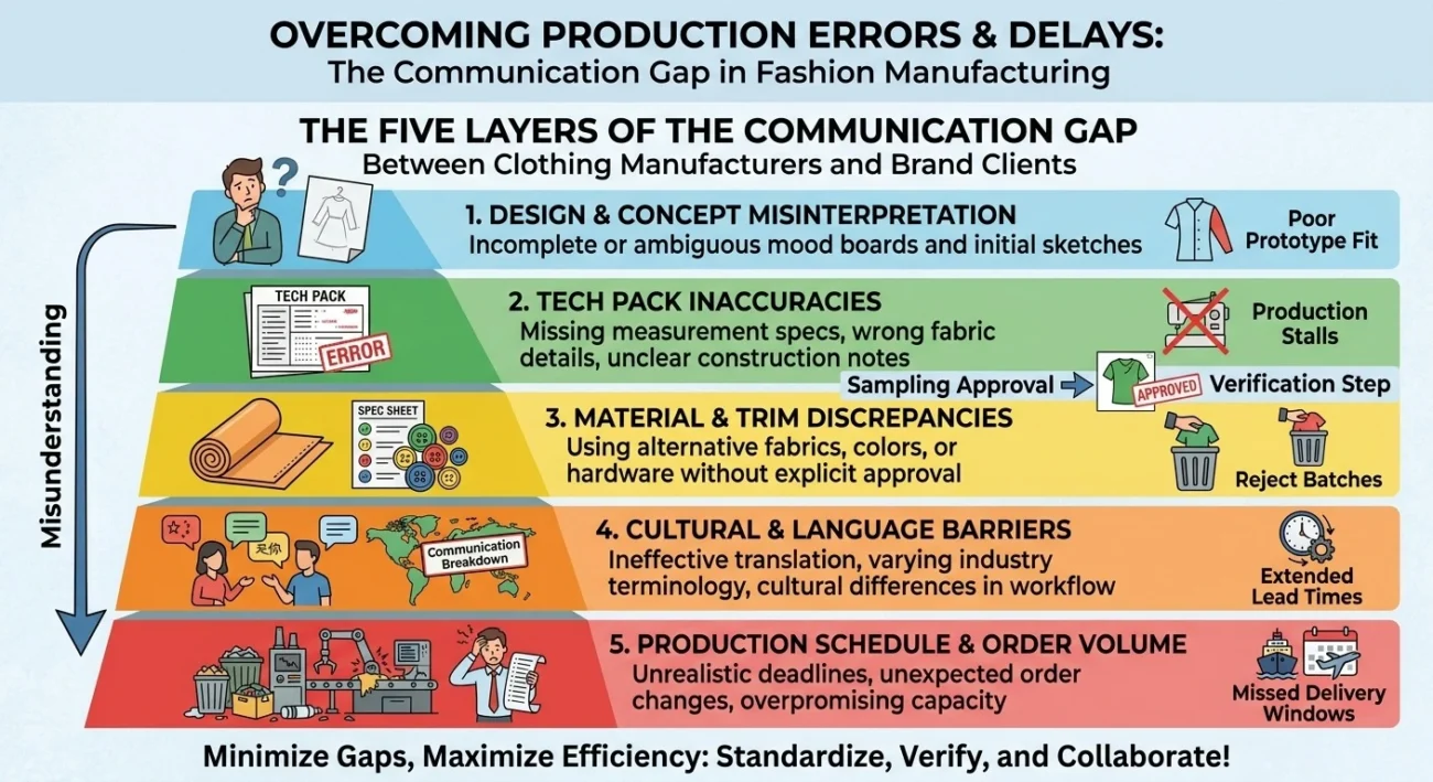 Five layers of the communication gap between clothing manufacturers and brand clients
