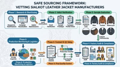 Framework for sourcing leather jackets from Sialkot manufacturers safely