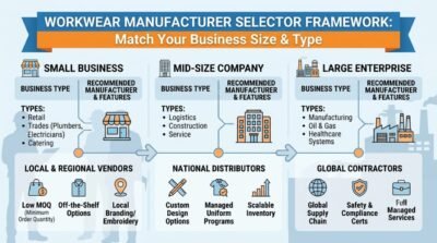 Framework for choosing the right workwear manufacturer for your business size
