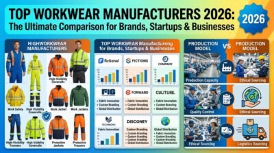 top workwear manufacturers 2026 comparison for brands and startups